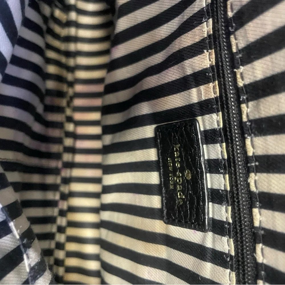 kate spade Maria Black Leather Hobo Bag with Tassel
